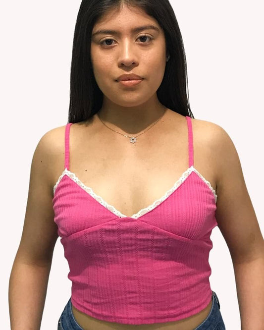 Pink Lady Top Hot Pink